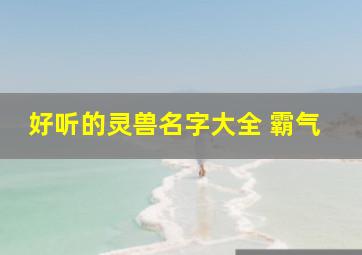 好听的灵兽名字大全 霸气